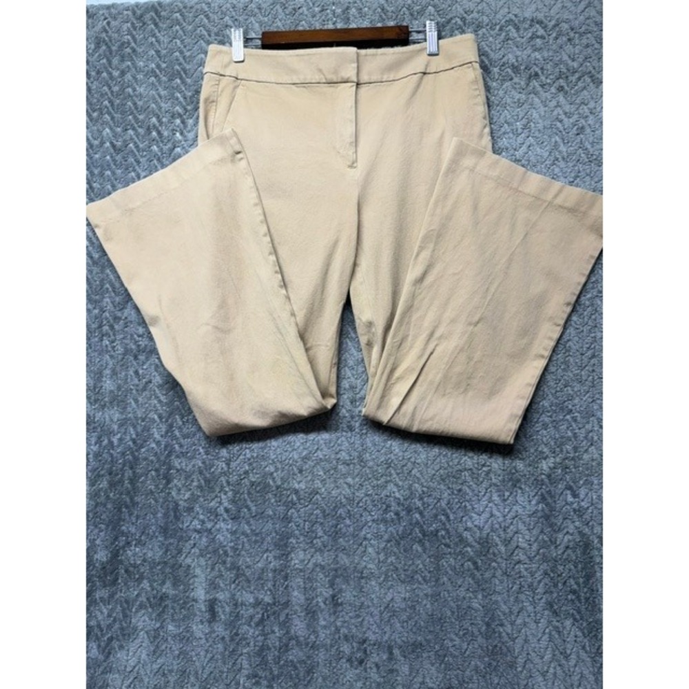 Loft Outlet Tan Khaki Wide Leg Trousers Size 10 Dress Pants Office Wear